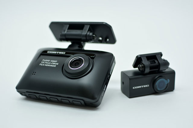 コムテック ZDR-015 フロントカメラとリアカメラ