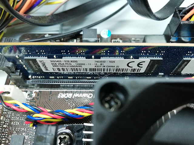 Kingston製 DDR3 PC3-12800 8GBメモリ